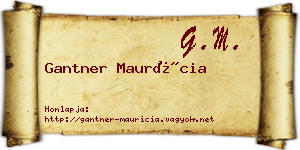 Gantner Maurícia névjegykártya